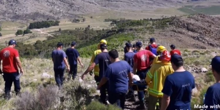 Gran operativo para rescatar a un hombre que se descompensó en el Cerro Ventana