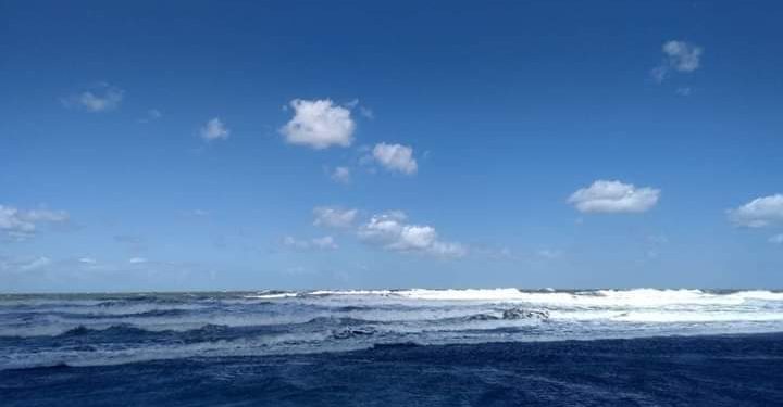 Crecida del mar en la Costa Atlántica