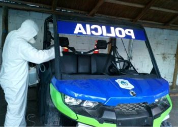 Desinfección de todos los móviles policiales y de la GUM