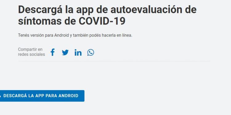 Gobierno lanzó una app de autoevaluación de coronavirus