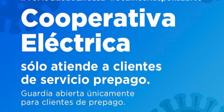 Informa Cooperativa Eléctrica, protocolo de atención para reclamos y suministro de energía prepaga.