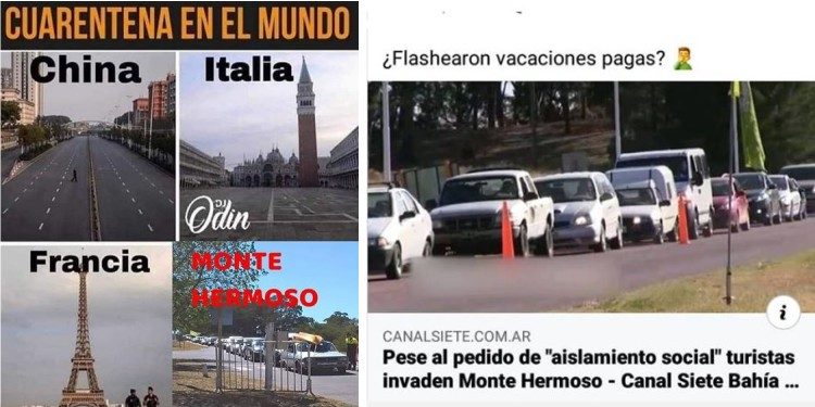 Las redes sociales se hacen eco de de los «turistas» que llegan a Monte Hermoso