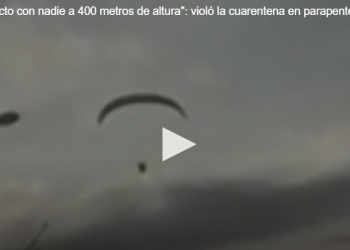 «No tengo contacto con nadie a 400 metros de altura»: violó la cuarentena en parapente
