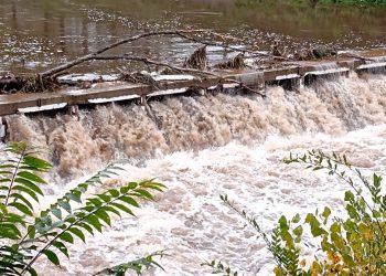 Importante crecida del Río Sauce Grande