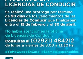 Nueva prórroga del vencimiento de licencias de conducir