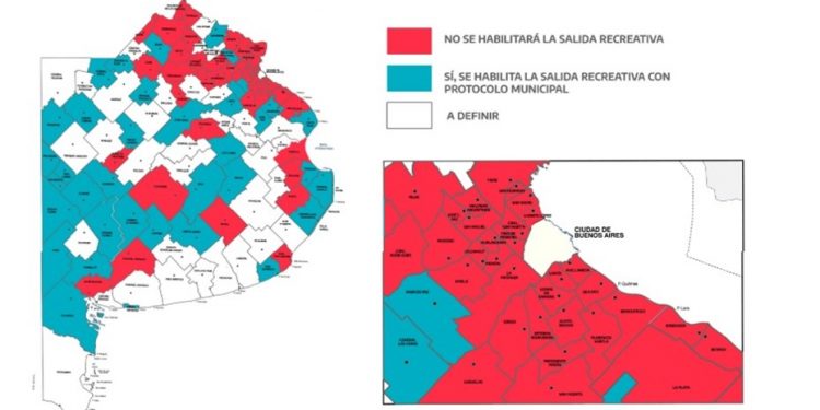 El mapa bonaerense de las salidas recreativas permitidas: qué municipios las permiten