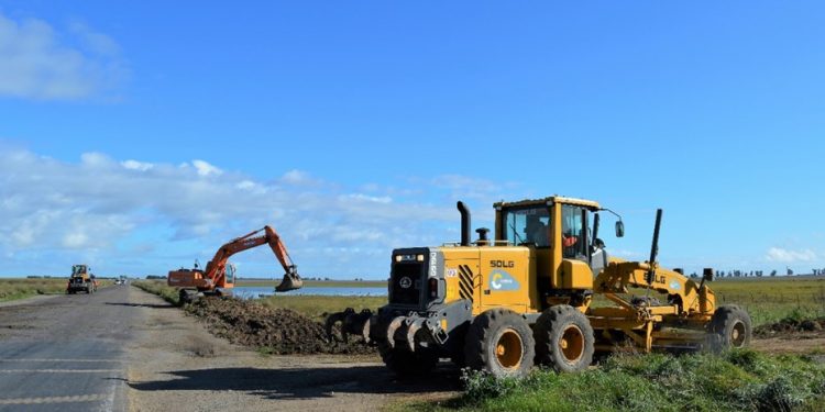Comenzó la obra de alteo en la Ruta 3.