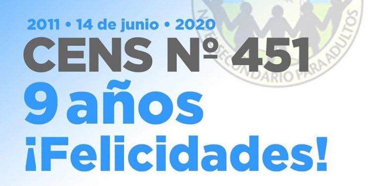 El CENS Nº 451 celebra su 9º aniversario