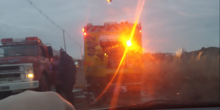 Balneario Sauce Grande, incendio de pastizales