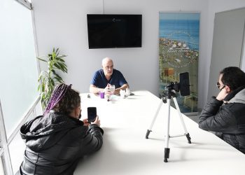 Anuncio de testeos en la comunidad de Monte Hermoso.