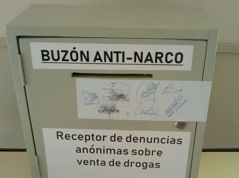 Buzón antinarco en Monte Hermoso