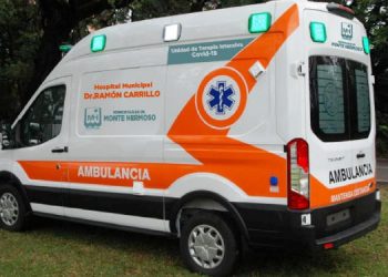 ambulancia con terapia intensiva monte hermoso