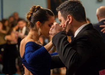 Pareja ganadora de festival de Tango Tangochamps