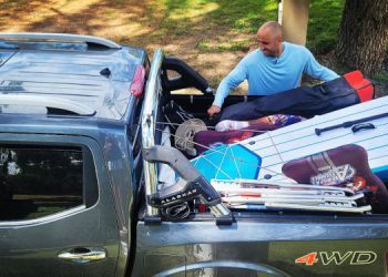 Manu en Monte Hermoso disfrutando de sus vacaciones