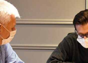 Alejandro Dichiara con Agustín Simone