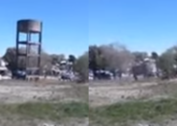 Caída tanque de agua Monte Hermoso