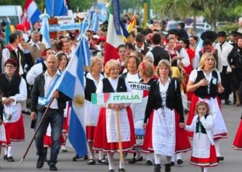Italianos en la Fiesta de las Colectividades de Monte Hermoso