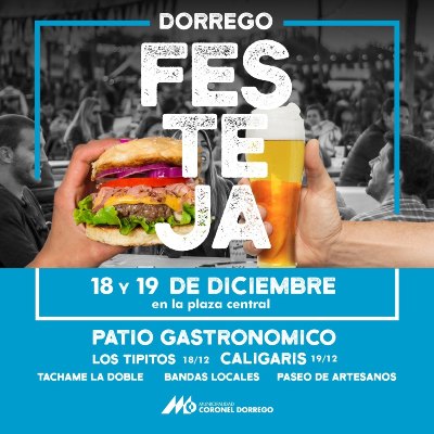 Las autoridades municipales dieron a conocer detalles de la programación, para el fin de semana del 18 y 19 de diciembre, del evento "Dorrego Festeja".