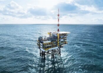 Extracción de petroleo en el mar