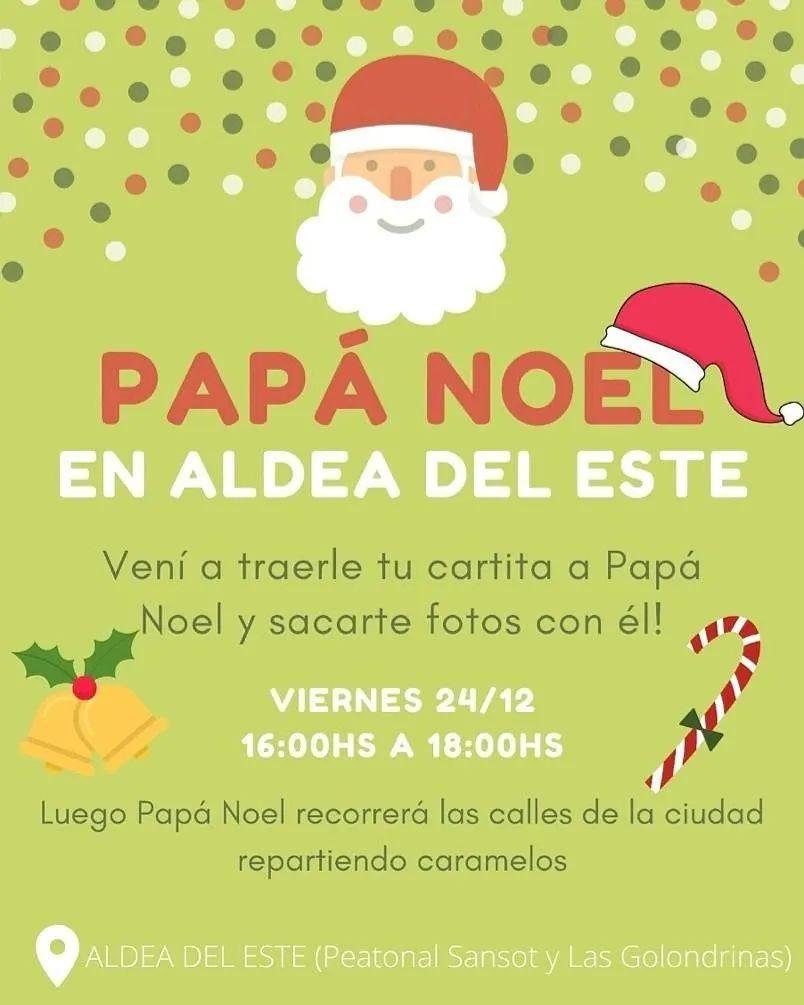 Los niños y las niñas podrán llevarle su carta a Papá Noel y sacarse fotos con él