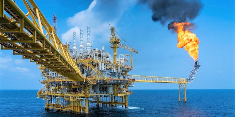 Extracción de petróleo en el mar
