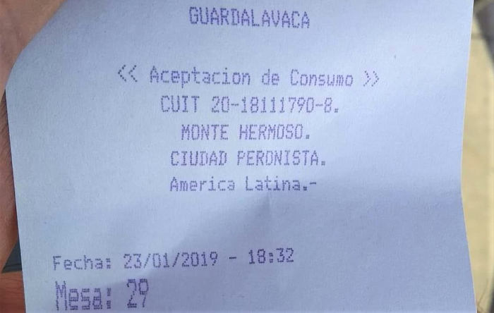 Ticket ciudad peronista guardalavaca 2019