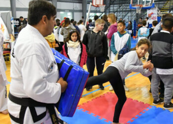 Clase de Taekwondo en Monte Hermoso