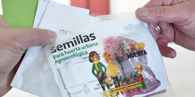 Entrega de semillas para huerta familiar