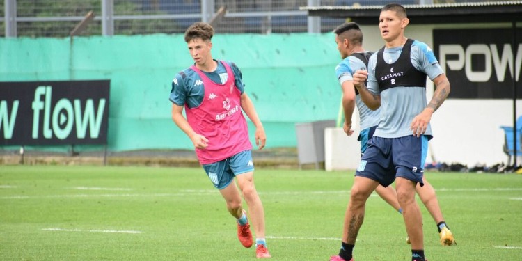 Entrenamiento con la Primera, junto a Juan José Cáceres