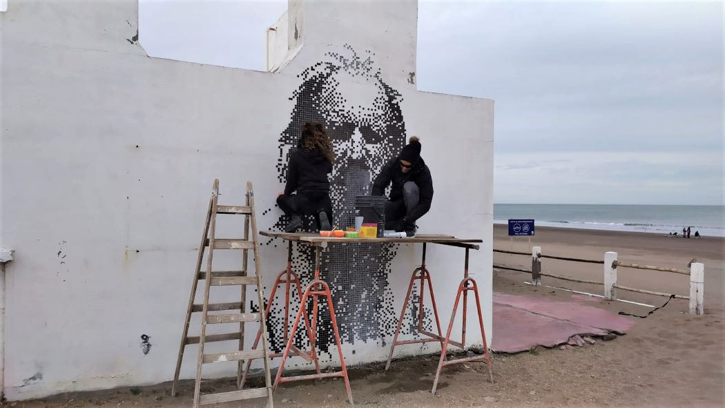 Mural en homejane a Leif Larsen en Monte Hermoso