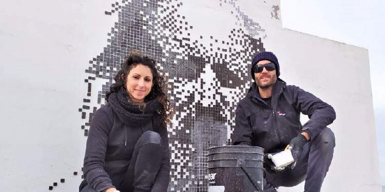 Mural homenaje a Leif Larsen