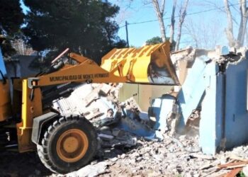 Obra de la nueva Posta policial en Sauce Grande