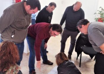 Reunión de la comisión directiva de la Asociación vecinal de Sauce Grande