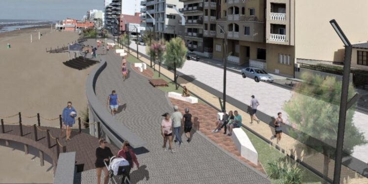 Frento costero de Monte Hermoso donde estacionar