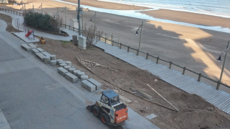 Obras en el frente costero de Monte Hermoso