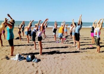 Actividad física en la playa