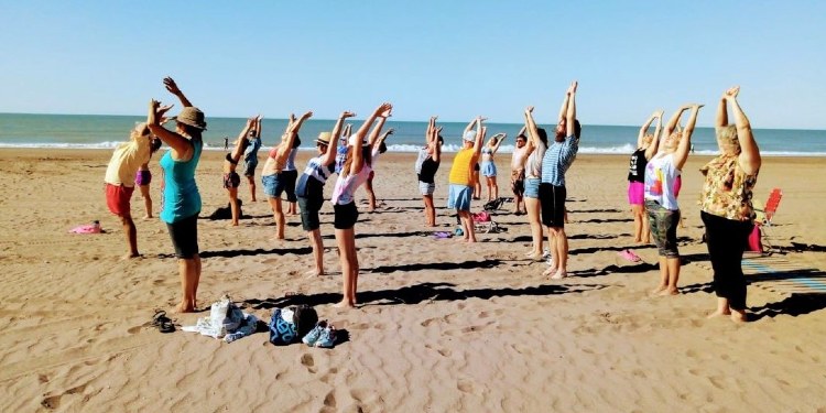 Actividad física en la playa