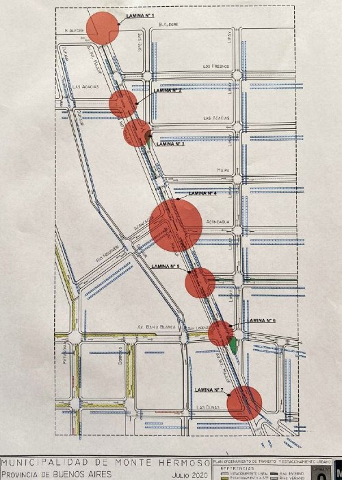 Plano de semáforos en Avenida Majluf