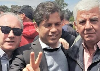 Marcos Fernández, Axel Kicillof y Alejandro Dichiara