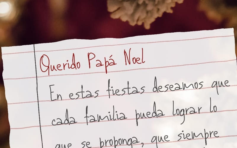 Carta a papá noel escuela primaria n°1