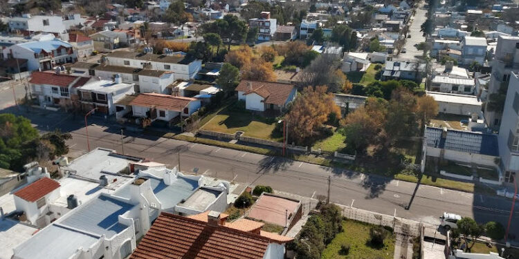 Monte hermoso ciudad vista aérea