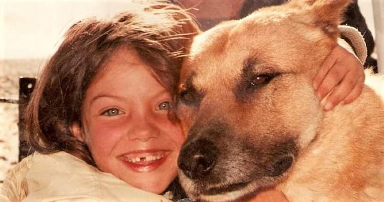 Natalia Di Martino y su perro Atún