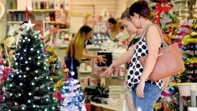 caída en las compras de navidad