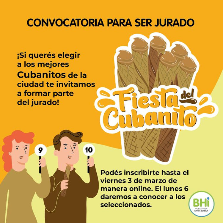 Convocatoria para la fiesta del cubanito en Bahía Blanca