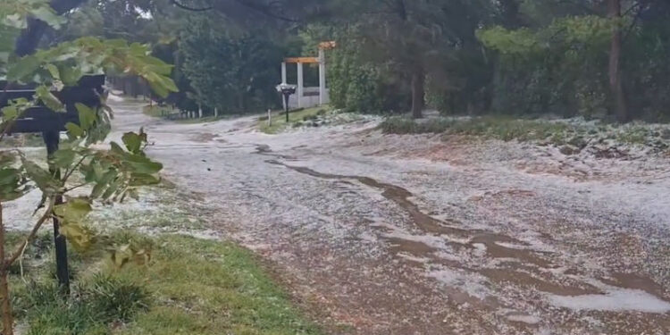 Granizo en Monte Hermoso y Sauce Grande