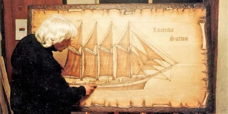 Mural de la goleta Lucinda Sutton