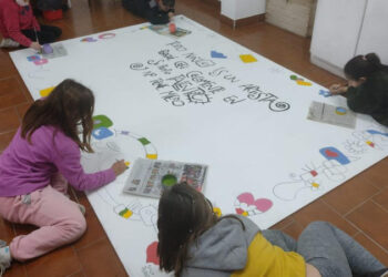 Taller de pintura en Coronel Dorrego