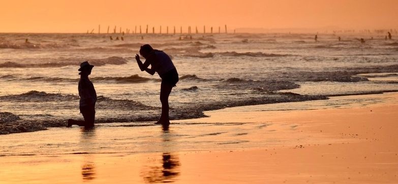 Atardecer en la playa de Monte Hermoso de Juan Carlos Belleggia