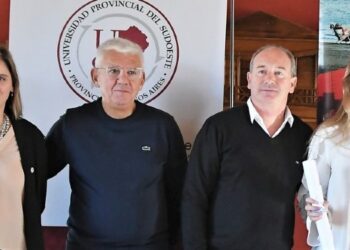 Alejandro Dichiara y Marcos Fernández en acto de la UPSO