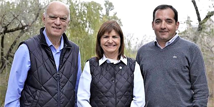 Néstor Grindetti, Patricia Bullrich y Victorio Dupuy